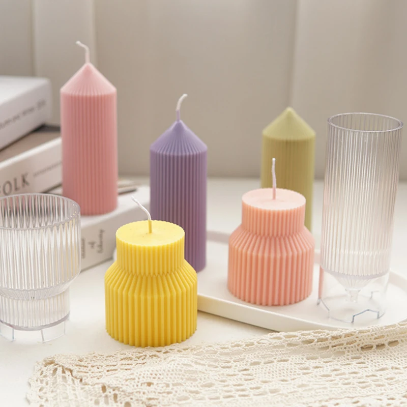 Simple Style Aromatherapy Candle Mould Simple Fine Tooth Fine Stripe Pointed Top Cylinder Candle Mould Home Decor Acrylic Mold
Simple Style Aromatherapy Candle Mould Simple Fine Tooth Fine Stripe Pointed Top Cylinder Candle Mould Home Decor Acrylic Mold