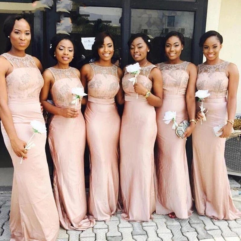 2022 Sexy Lace Bridesmaid Dresses Mermaid Sheer Neck Pink Appliques Prom Dresses Wedding Guest Dresses Maid Of Honor Gown Custom
2022 Sexy Lace Bridesmaid Dresses Mermaid Sheer Neck Pink Appliques Prom Dresses Wedding Guest Dresses Maid Of Honor Gown Custom