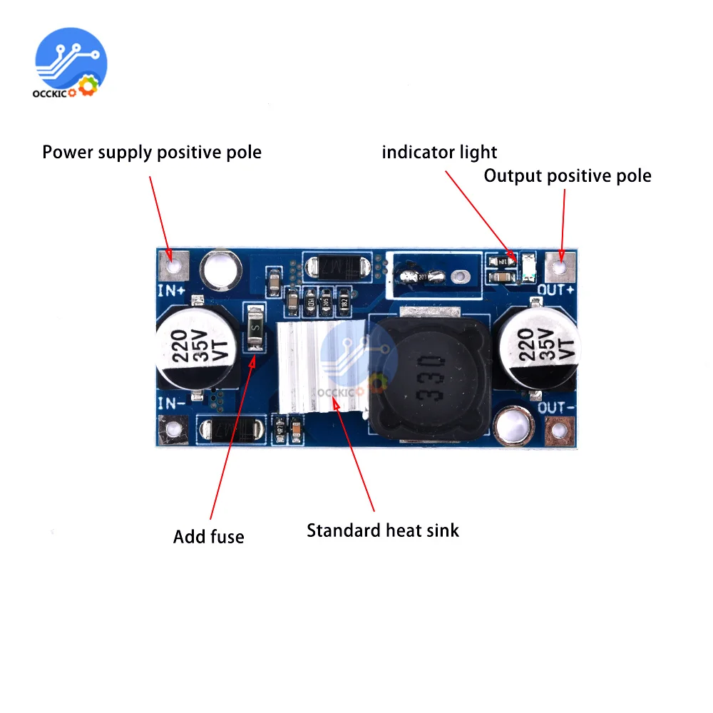 LM2596 Upgrade DC-DC Step-down Power Supply Module 3A Adjustable Step-down Module LM2596S Voltage Regulator 24V 12V 15V 
LM2596 Upgrade DC-DC Step-down Power Supply Module 3A Adjustable Step-down Module LM2596S Voltage Regulator 24V 12V 15V
