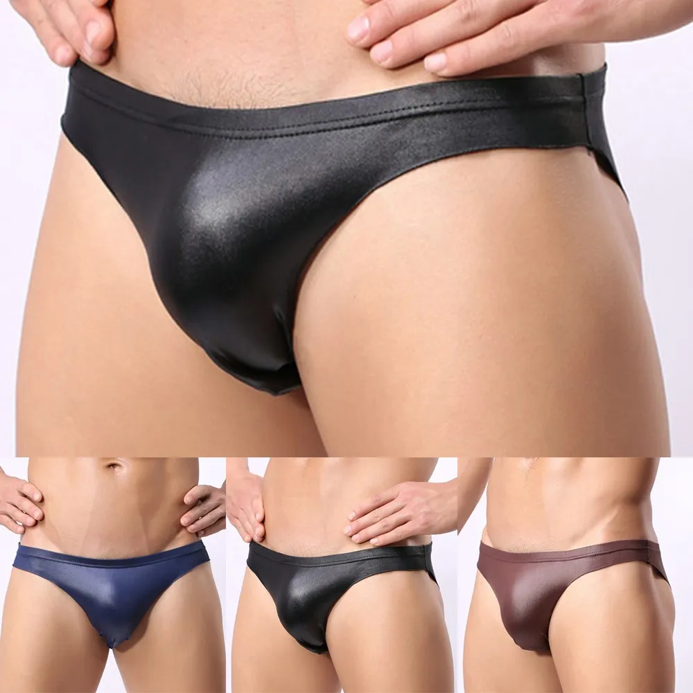 Mens Lingerie G-string Thongs Underwear Sexy Low Rise Bikini Black Faux Leather Homme Jockstrap Men's Briefs
Mens Lingerie G-string Thongs Underwear Sexy Low Rise Bikini Black Faux Leather Homme Jockstrap Men's Briefs