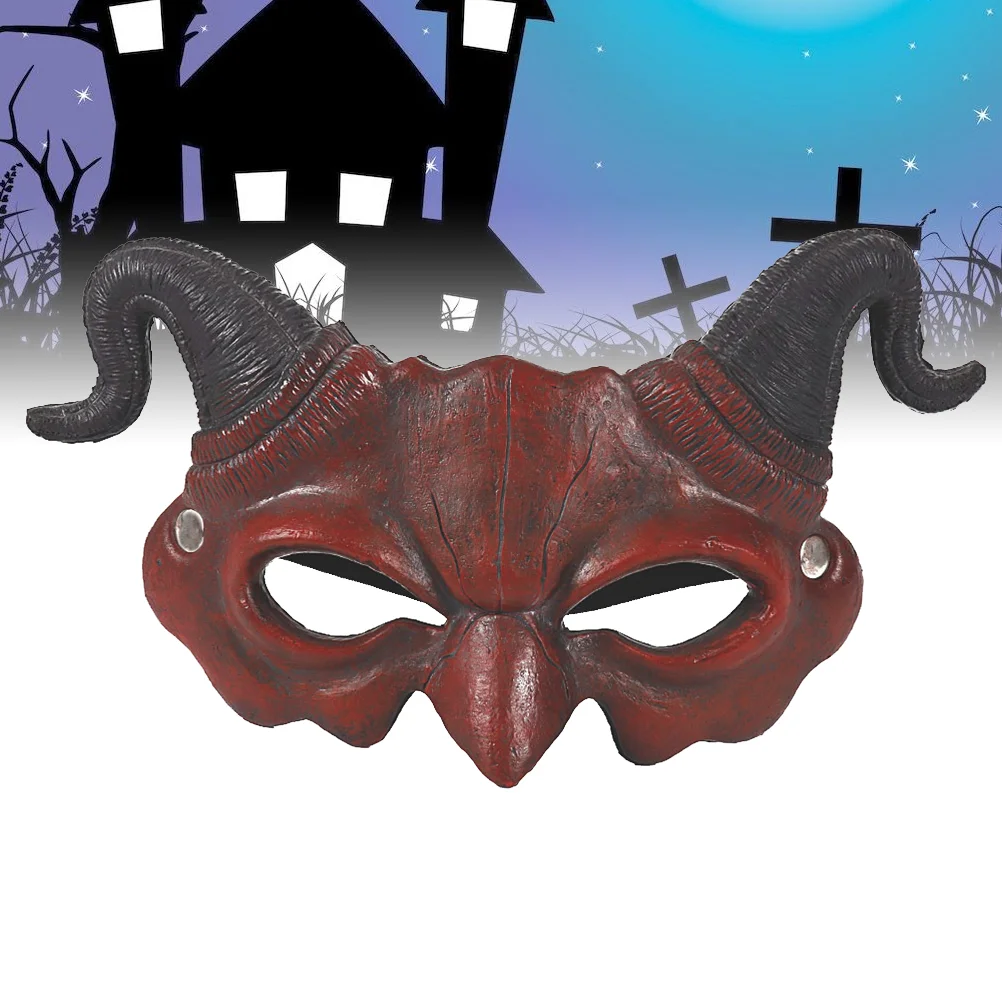 Demon Half Face Prom Outfits Men Halloween Horn Masks Costume Horror Cosplay Horns
Demon Half Face Prom Outfits Men Halloween Horn Masks Costume Horror Cosplay Horns