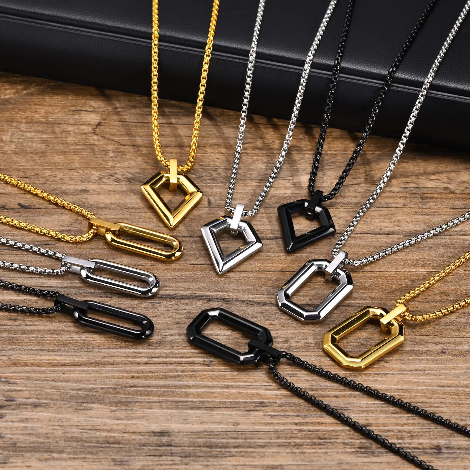 JHSL Male Men Blank Rectangle Pendant Statement Necklace Fashion Jewelry Chain Stainless Steel Black Gold Silver Color
JHSL Male Men Blank Rectangle Pendant Statement Necklace Fashion Jewelry Chain Stainless Steel Black Gold Silver Color