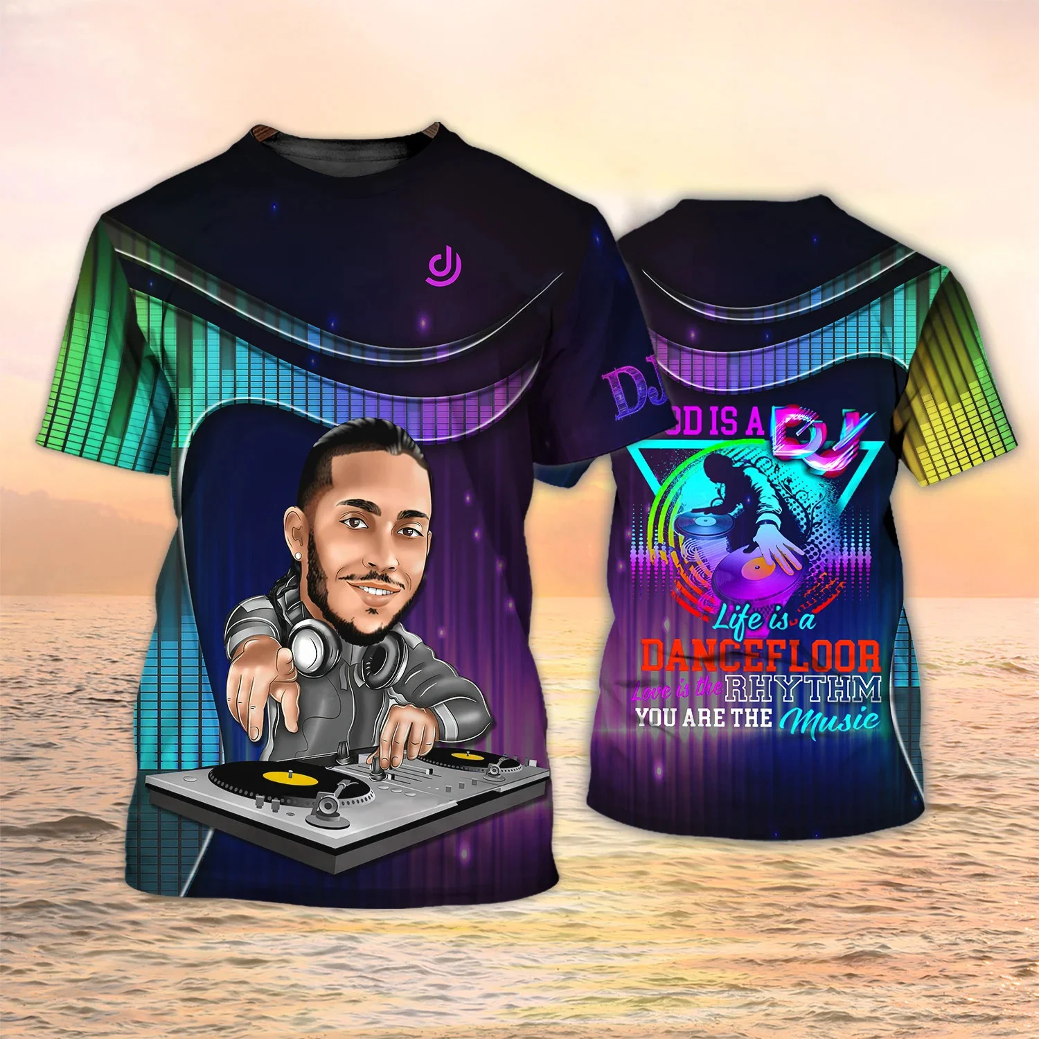 DJ Music New Pattern Polyester Men's Wear Short Sleeve T-Shirt Printed Clothes Round Neck Summer Leisure Originality Interest Sa
DJ Music New Pattern Polyester Men's Wear Short Sleeve T-Shirt Printed Clothes Round Neck Summer Leisure Originality Interest Sa