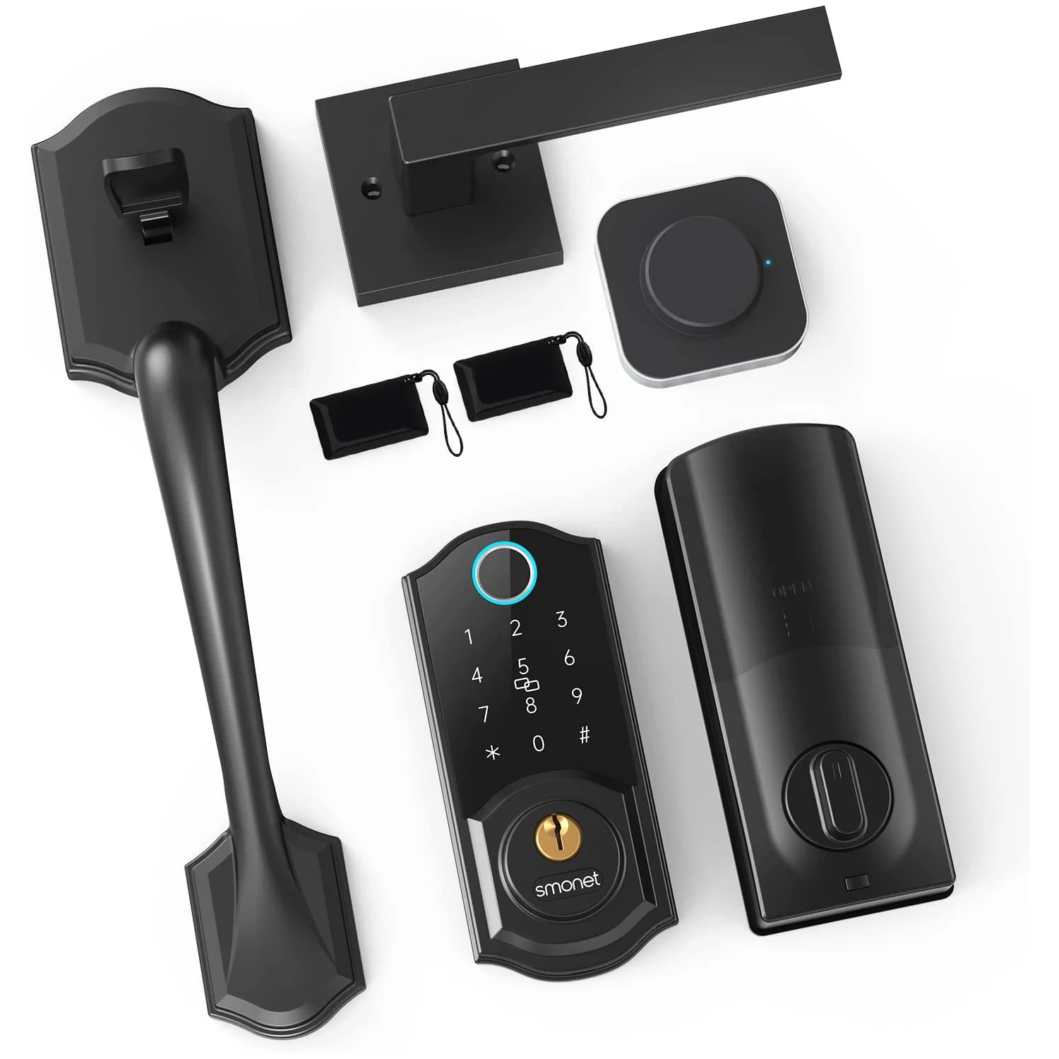 SMONET Smart Locks for Front Door Set Deadbolt Keyless Entry Biometrics Fingerprint Electronic Digital Keypads Fobs APP Control
SMONET Smart Locks for Front Door Set Deadbolt Keyless Entry Biometrics Fingerprint Electronic Digital Keypads Fobs APP Control