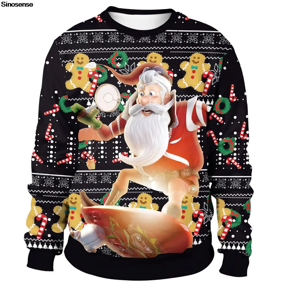 Men Women Santa Ugly Christmas Sweater Pullover Autumn Winter Tacky Xmas Jumper Tops 3DPrinted Holiday Party Crewneck Sweatshirt
Men Women Santa Ugly Christmas Sweater Pullover Autumn Winter Tacky Xmas Jumper Tops 3DPrinted Holiday Party Crewneck Sweatshirt