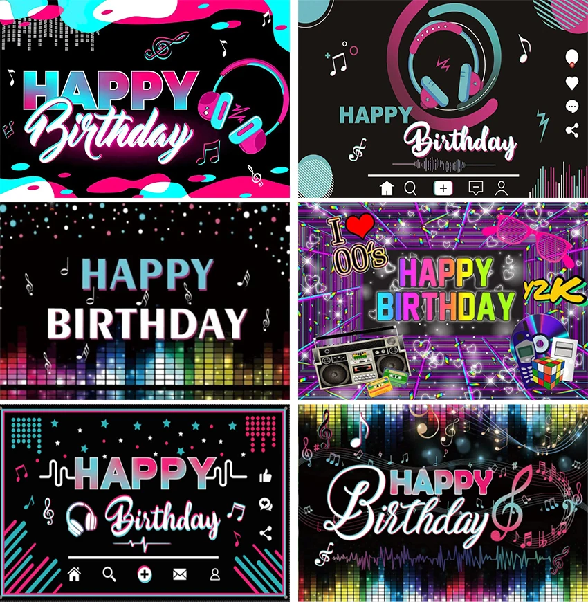 Happy Birthday Backdrop Video Music Party Teenage Social Media Photo Background Photocall Prop Decoration Banner
Happy Birthday Backdrop Video Music Party Teenage Social Media Photo Background Photocall Prop Decoration Banner