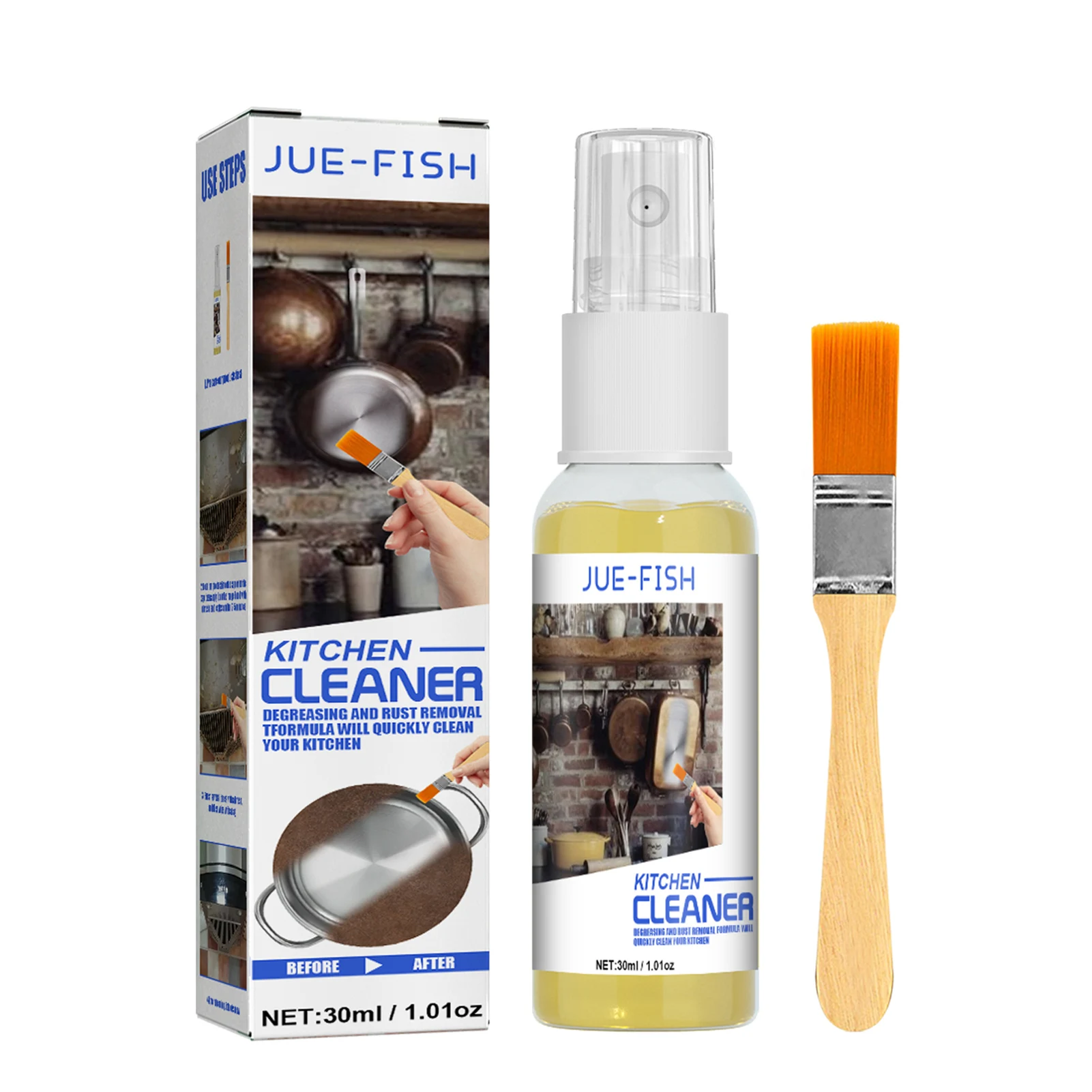 Кухонный очиститель с распылителем 30 мл, многофункциональный очиститель для кухни, бытовые чистящие средства для всех поверхностей, тканев...
Кухонный очиститель с распылителем 30 мл, многофункциональный очиститель для кухни, бытовые чистящие средства для всех поверхностей, тканев...