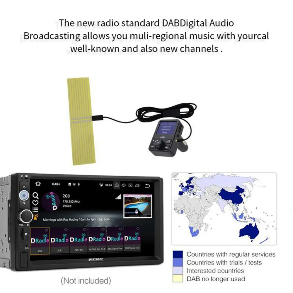 Player MP3 Car Bluetooth Transmitter USB DAB/DAB+ Radio Adapter Bluetooth-compatible Digital FM Music Transmitter
Player MP3 Car Bluetooth Transmitter USB DAB/DAB+ Radio Adapter Bluetooth-compatible Digital FM Music Transmitter