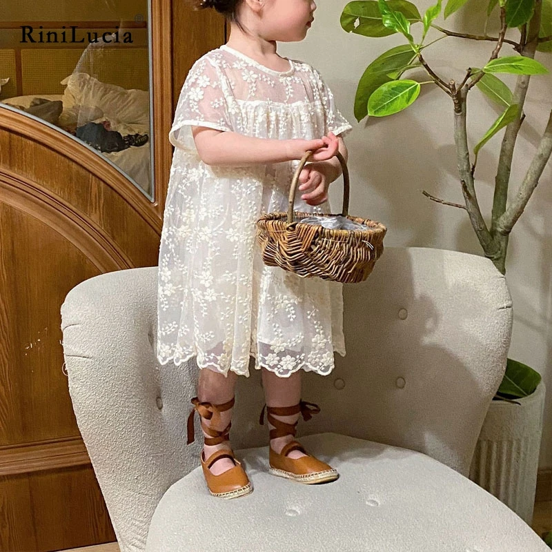 RiniLucia Elegant Girls Lace Short Sleeve Dresses For Weddings Kids Formal Birthday Party Fairy Princess Cloth Children Vestidos
RiniLucia Elegant Girls Lace Short Sleeve Dresses For Weddings Kids Formal Birthday Party Fairy Princess Cloth Children Vestidos