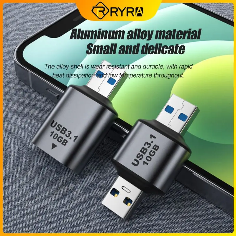 RYRA Flash Drive Adapter Metal USB 3.1 Gen 2 Mini Male Female Converter Fast Charging Data High Speed Transfer Connector 10Gbps
RYRA Flash Drive Adapter Metal USB 3.1 Gen 2 Mini Male Female Converter Fast Charging Data High Speed Transfer Connector 10Gbps