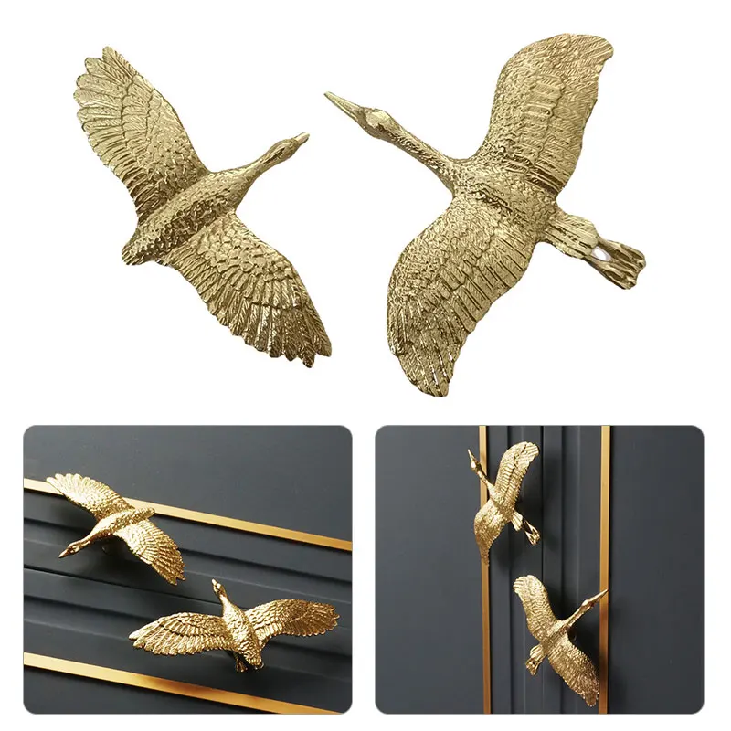 Brass Wild Goose Handle Nordic Gold Pure Copper Cabinet Handles Drawer Pulls Wardrobe Door Knob Furniture Knobs and Handles
Brass Wild Goose Handle Nordic Gold Pure Copper Cabinet Handles Drawer Pulls Wardrobe Door Knob Furniture Knobs and Handles