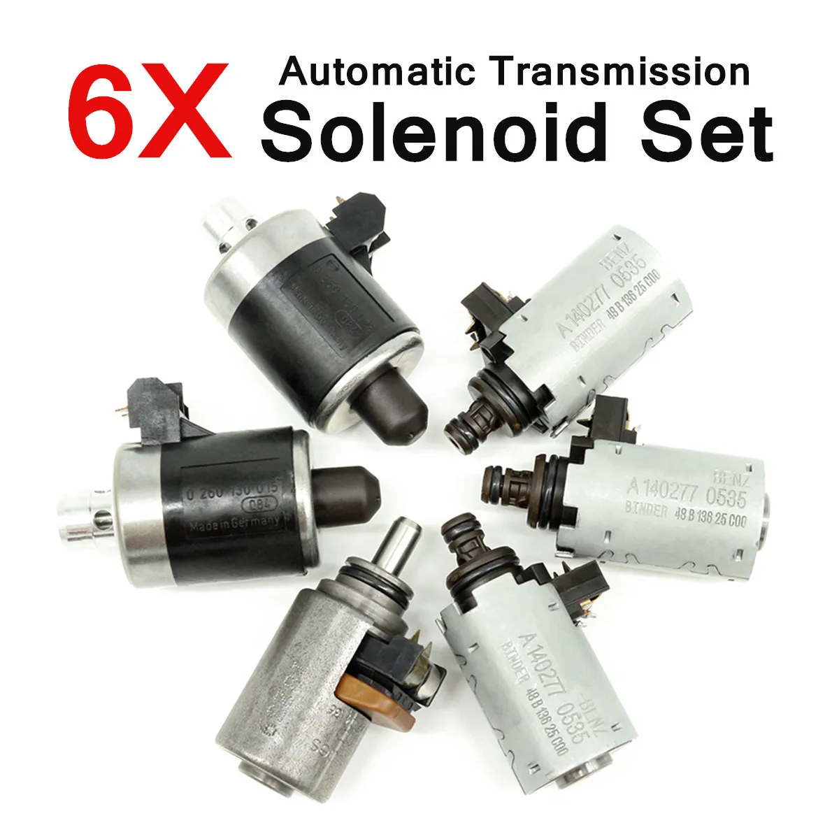 722.6 Electric Solenoids Valve 6Pcs Fit For Mercedes for Benz 5-SPEED Auto Replacement Parts Automatic Transmission & Drivetrain
722.6 Electric Solenoids Valve 6Pcs Fit For Mercedes for Benz 5-SPEED Auto Replacement Parts Automatic Transmission & Drivetrain