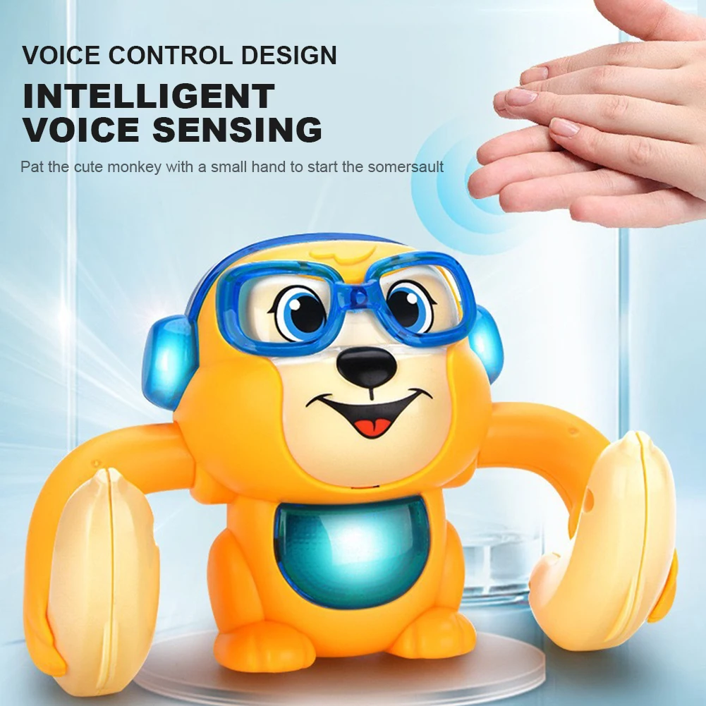 Cartoon Toy Electric Tumbling Monkey Music Sound Sensing Puzzle Toys Glowing Voice Control Musical Monkey Toy for Boys and Girls
Cartoon Toy Electric Tumbling Monkey Music Sound Sensing Puzzle Toys Glowing Voice Control Musical Monkey Toy for Boys and Girls