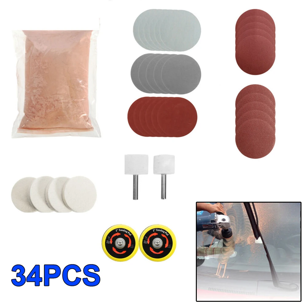 34pcs Set Car Deep Glass Polishing Kit Deep Scratch Remover Repair Glass Polishing Kit Wool Polish Pad For Car Accessories
34pcs Set Car Deep Glass Polishing Kit Deep Scratch Remover Repair Glass Polishing Kit Wool Polish Pad For Car Accessories
