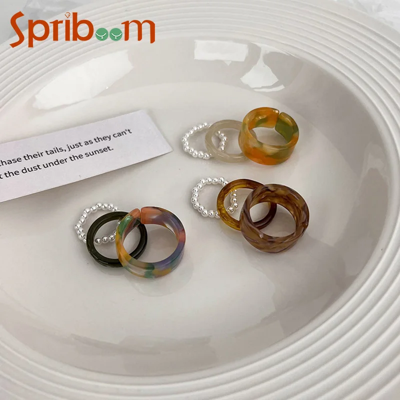3Pcs Acrylic Beads Rings Set Modern Women Geometric Ring 2022 Fashion Jewelry Aesthetic Female Finger Ring Vintage Accessories
3Pcs Acrylic Beads Rings Set Modern Women Geometric Ring 2022 Fashion Jewelry Aesthetic Female Finger Ring Vintage Accessories