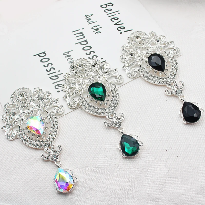 Brand New 50*92MM 2 Piece Alloy Rhinestone Flat Bottom Brooch Pendant Ornament DIY Handmade Wedding Dress Decoration Accessories
Brand New 50*92MM 2 Piece Alloy Rhinestone Flat Bottom Brooch Pendant Ornament DIY Handmade Wedding Dress Decoration Accessories