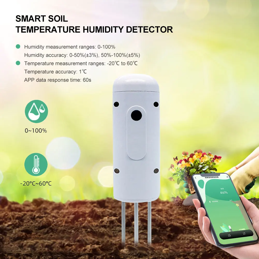 Tuya Zigbee Wireless Soil Moisture Meter Temperature Humidity Tester Plant Monitor IP67 Waterproof Detector For Garden Planting
Tuya Zigbee Wireless Soil Moisture Meter Temperature Humidity Tester Plant Monitor IP67 Waterproof Detector For Garden Planting