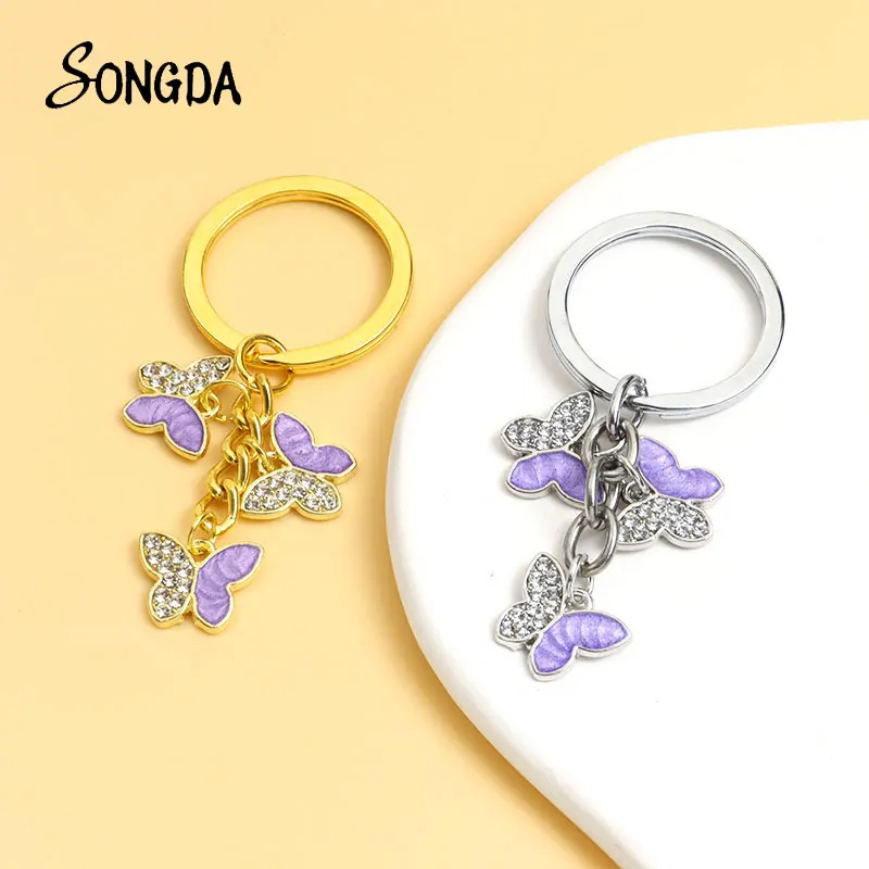 Cute Colorful Butterfly Enamel Keychain Cartoon Animal Crystal Pendant Key Ring For Women Girls Handbag Car Key Accessories Gift
Cute Colorful Butterfly Enamel Keychain Cartoon Animal Crystal Pendant Key Ring For Women Girls Handbag Car Key Accessories Gift