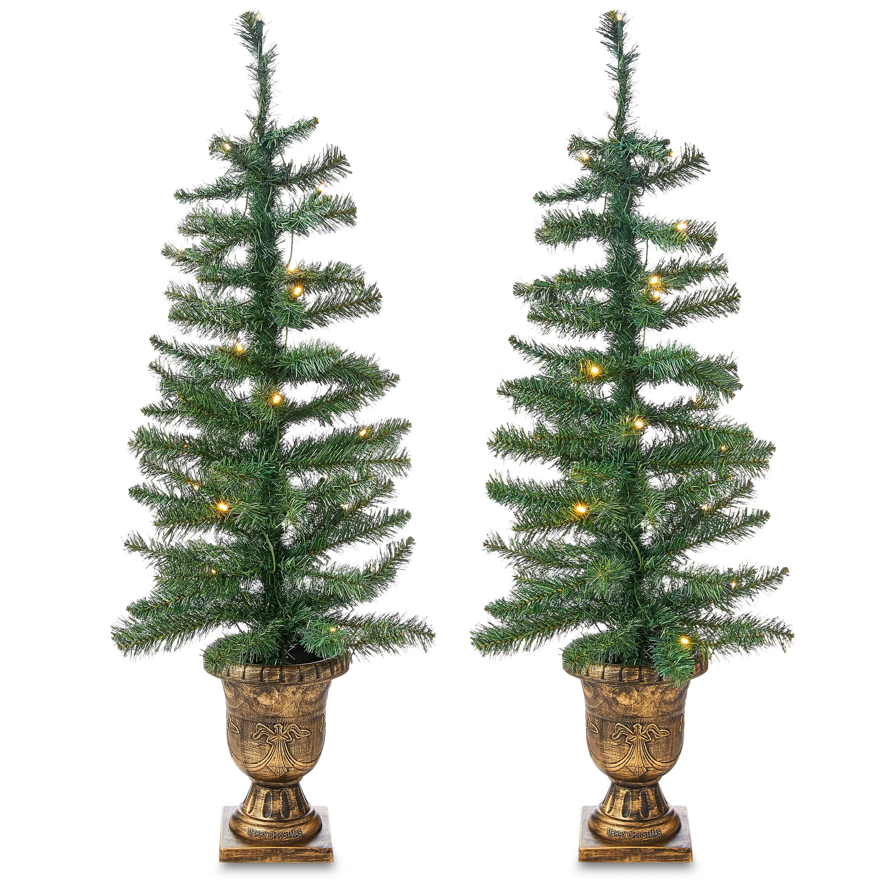 2-Count Prelit 3.5' Artificial Porch Christmas Trees with LED Lights, Holiday Time
2-Count Prelit 3.5' Artificial Porch Christmas Trees with LED Lights, Holiday Time