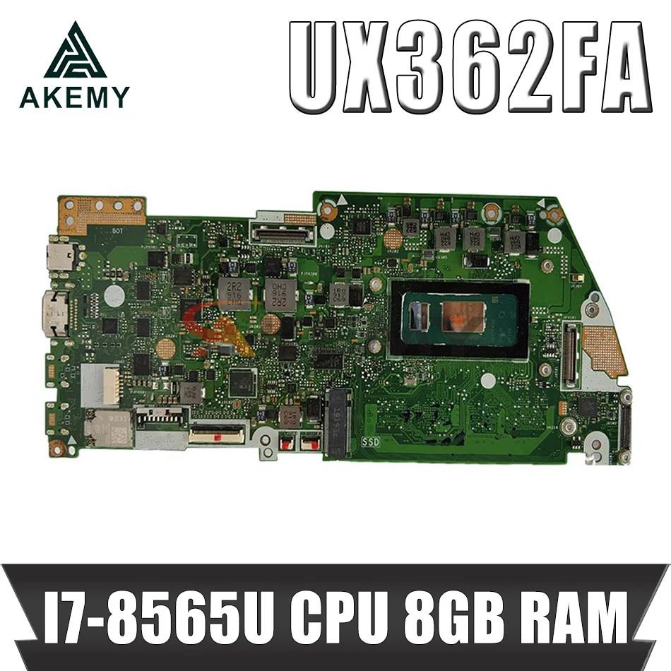 AKemy UX362FA оригинальная материнская плата I7-8565U ЦП 8 ГБ ОЗУ для ASUS UX362FA-EL142T ZenBook Flip UX362 материнская плата для ноутбука
AKemy UX362FA оригинальная материнская плата I7-8565U ЦП 8 ГБ ОЗУ для ASUS UX362FA-EL142T ZenBook Flip UX362 материнская плата для ноутбука