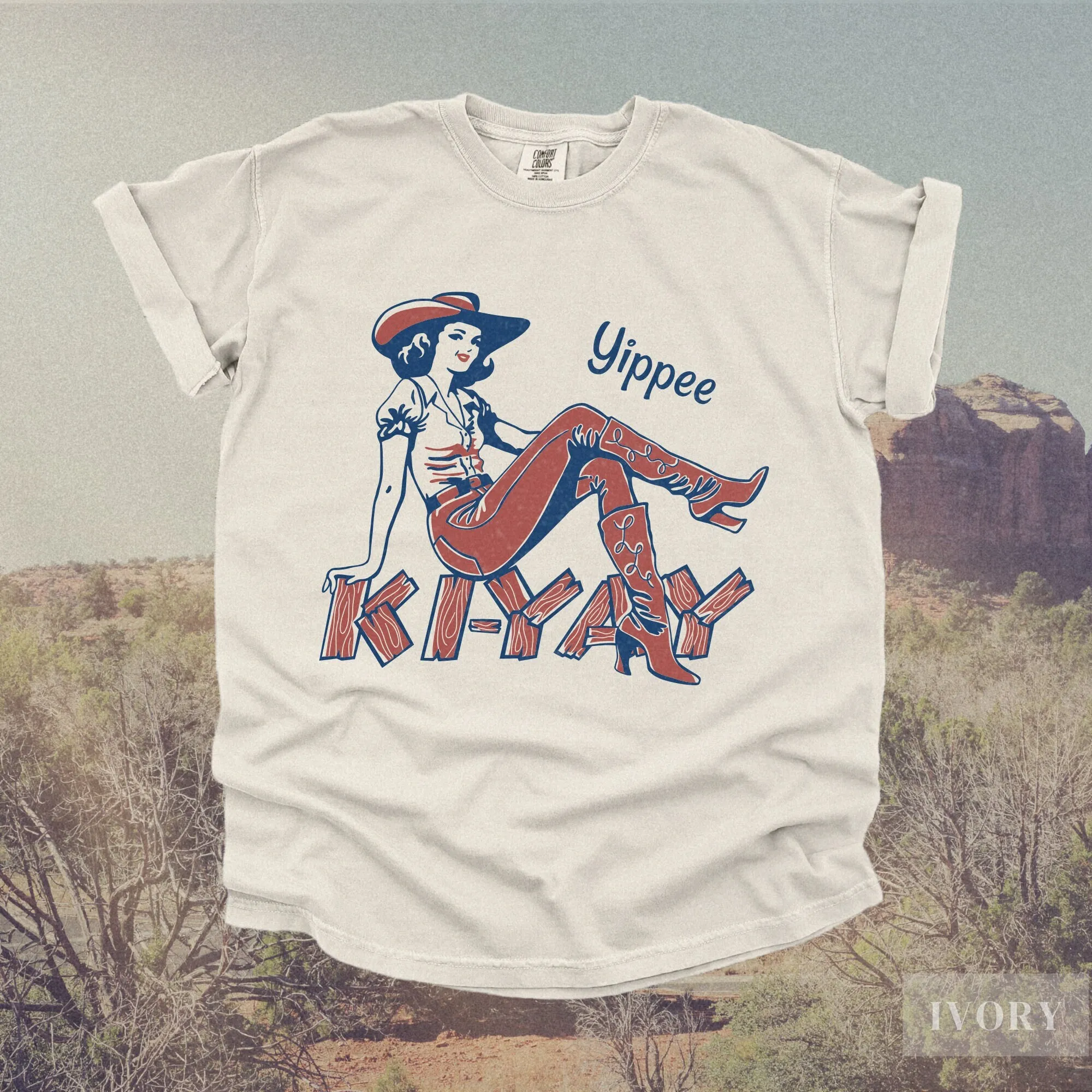 Винтажная Футболка Cowgirl Yippee Ki Yay в стиле ретро 50-х годов сельская и Западная