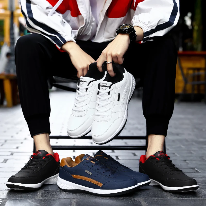 Leather Men Shoes Sneakers Trend Casual Shoe Italian Breathable Leisure Male Sneakers Non-slip Footwear Men Vulcanized Shoes
Leather Men Shoes Sneakers Trend Casual Shoe Italian Breathable Leisure Male Sneakers Non-slip Footwear Men Vulcanized Shoes
