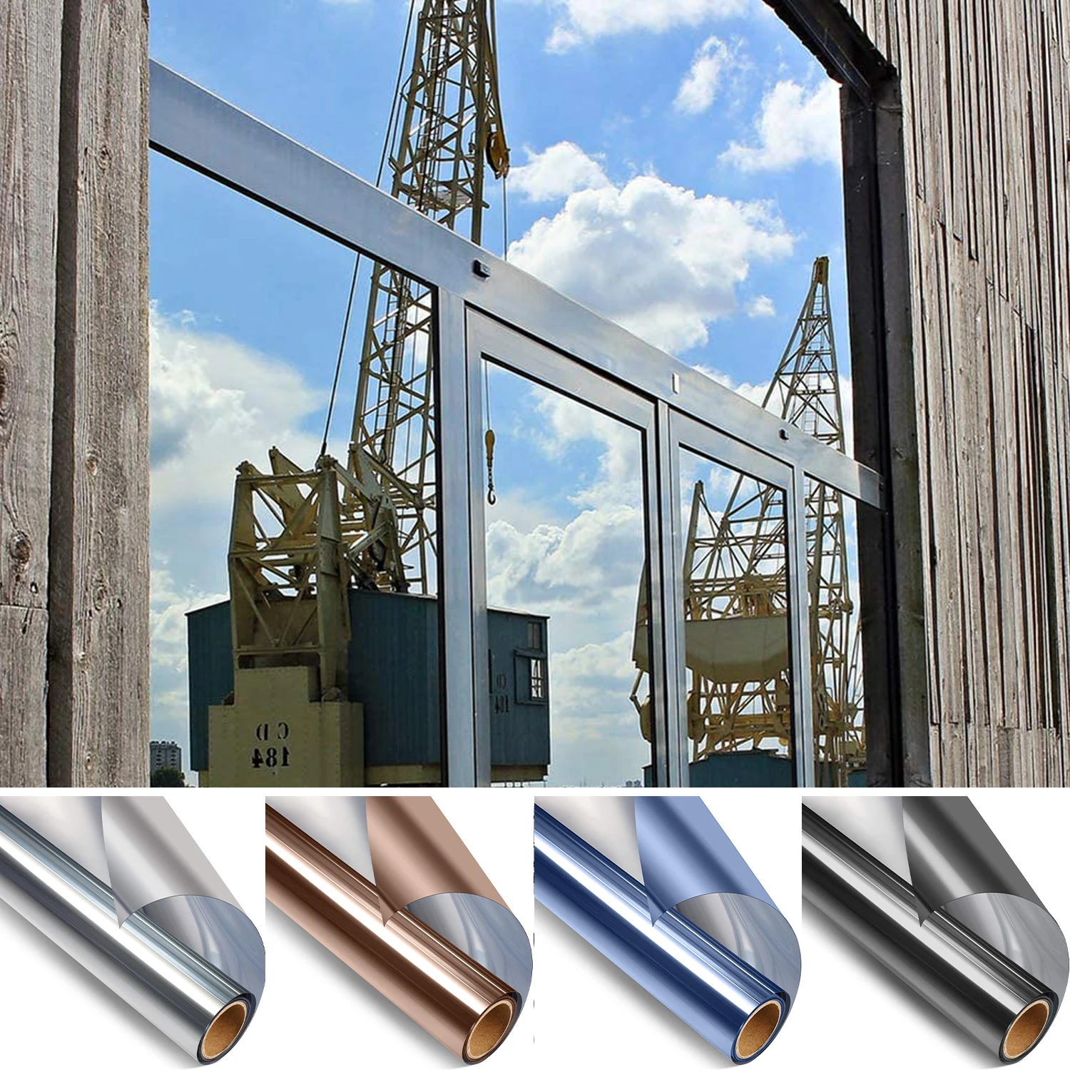 Mul-Size One-way Mirror Window Film Privacy Vinyl For Glass Sun Blocking Self Adhesive Window Tint Anti-UV Reflective Glass Film
Mul-Size One-way Mirror Window Film Privacy Vinyl For Glass Sun Blocking Self Adhesive Window Tint Anti-UV Reflective Glass Film