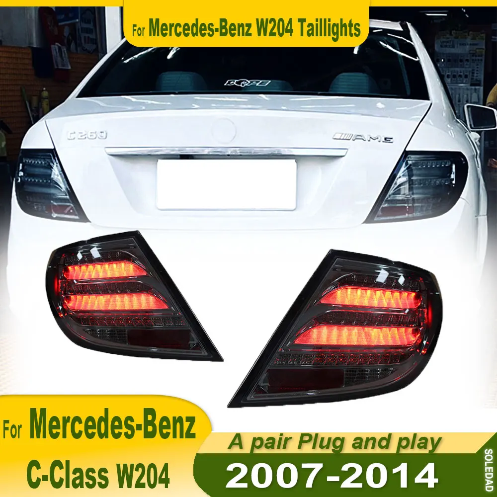 2 шт. задний фонарь для Mercedes-Benz W204 светодиодный 2007-2014 C180 C200 C260 противотуманный