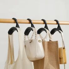 Wardrobe Multifunctional Handbag Organizer Hanger Hook Durable Over Closet Rod Hanging Storage Rack For Hat Scarves Shawls Tie
