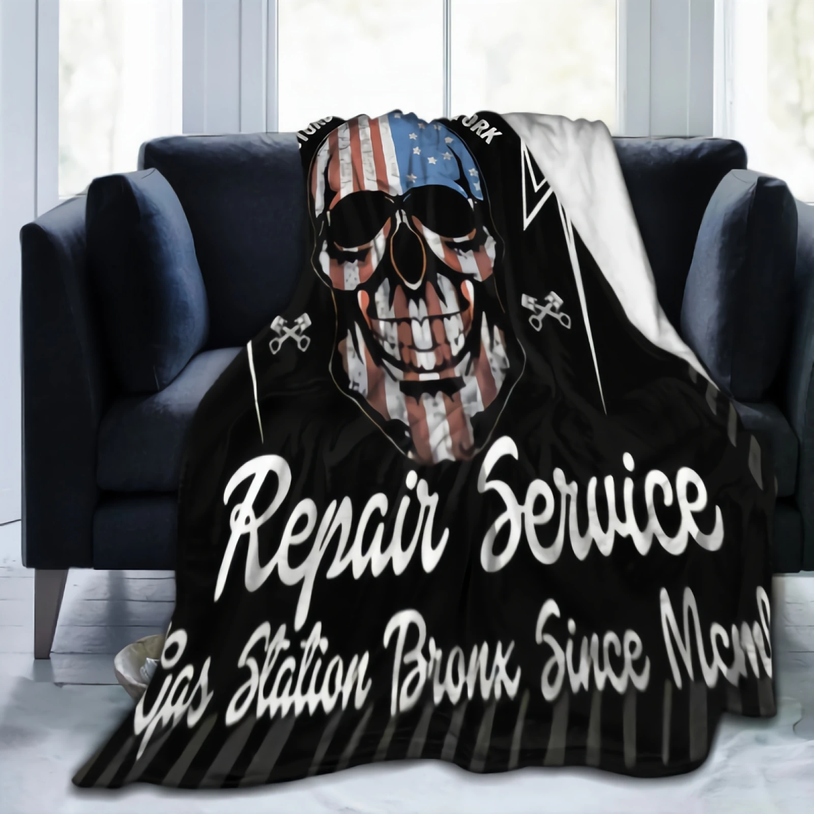 Blanket Soft Cozy American Flag Skull Lightning Throw Blankets Flannel Blankets for Couch Bed Living Room 80"x60"
Blanket Soft Cozy American Flag Skull Lightning Throw Blankets Flannel Blankets for Couch Bed Living Room 80"x60"