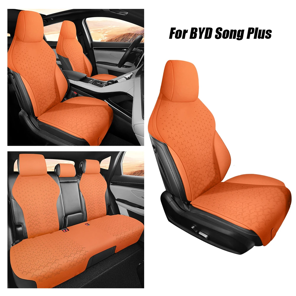 Дышащие 5-местные чехлы на автомобильные сиденья для BYD Song Plus, Suzuki Pro, замшевая кожаная подушка для сиденья, Стайлинг автомобиля, защитные аксессуары
Дышащие 5-местные чехлы на автомобильные сиденья для BYD Song Plus, Suzuki Pro, замшевая кожаная подушка для сиденья, Стайлинг автомобиля, защитные аксессуары