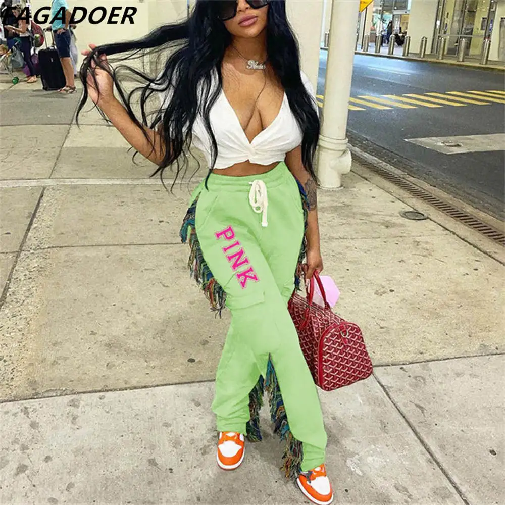 FAGADOER Fall Winter Causal Sweatpants Women Solid Color Sporty Jogger Pants Fashion PINK Letter Print Pocket Trousers 2022 New
FAGADOER Fall Winter Causal Sweatpants Women Solid Color Sporty Jogger Pants Fashion PINK Letter Print Pocket Trousers 2022 New