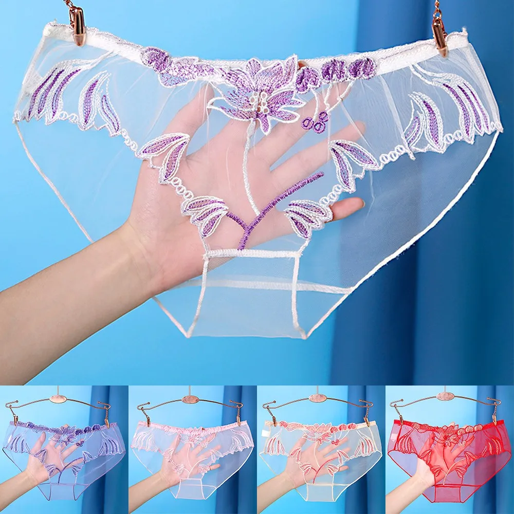 Sexy Ultra-thin Embroidery Ladies Mesh Transparent Panties Thongs Low Waist String Lingerie Women Underwear Seamless Briefs
Sexy Ultra-thin Embroidery Ladies Mesh Transparent Panties Thongs Low Waist String Lingerie Women Underwear Seamless Briefs