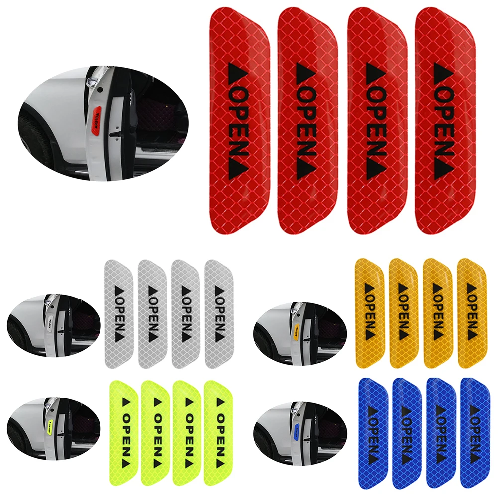 4Pcs/set Car Door Stickers Universal Safety Warning Mark OPEN High Reflective Tape Car Exterior Motorcycle Bike Helmet Stickers
4Pcs/set Car Door Stickers Universal Safety Warning Mark OPEN High Reflective Tape Car Exterior Motorcycle Bike Helmet Stickers
