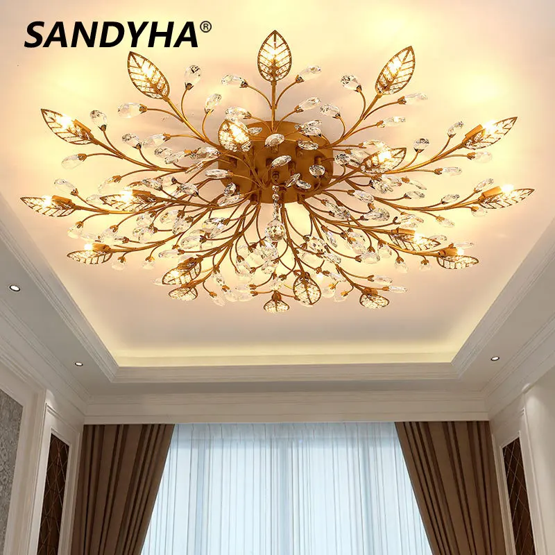 SANDYHA Modern Luxury Crystal LED Ceiling Light Creative Branch Chandelier Dining Bedroom Living Study Home Decor Hanging Lamp
SANDYHA Modern Luxury Crystal LED Ceiling Light Creative Branch Chandelier Dining Bedroom Living Study Home Decor Hanging Lamp