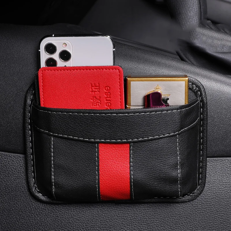 

Маленький автомобильный карманный органайзер для бокового/заднего сиденья из полиуретана для хранения мелких вещей для телефона, ключей, карт, очков, авто для хранения порядка