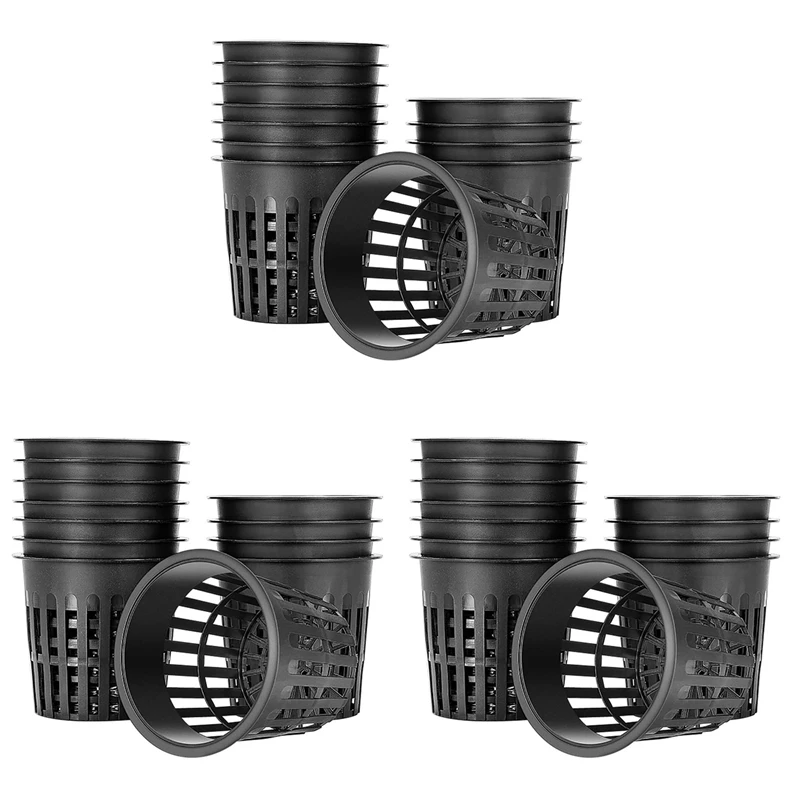 45 Pack 4 Inch Net Cups Slotted Mesh Wide Lip Filter Plant Net Pot Bucket Basket For Hydroponics 
45 Pack 4 Inch Net Cups Slotted Mesh Wide Lip Filter Plant Net Pot Bucket Basket For Hydroponics