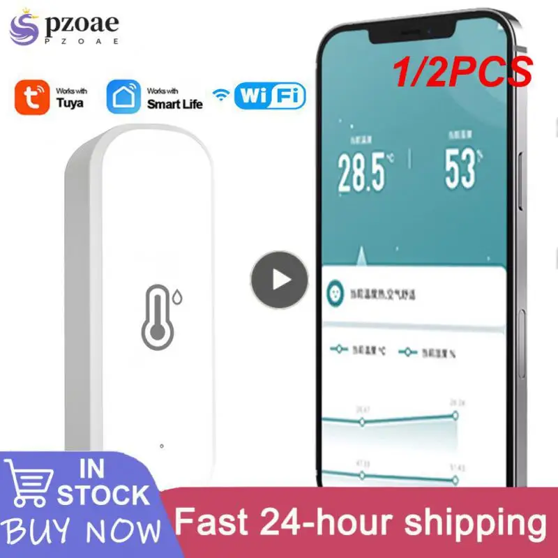 Умный датчик влажности и температуры Tuya Wi-Fi/ZigBee, 1/2 шт., датчики температуры для умного дома, работает с умным ассистентом Google и Alexa
Умный датчик влажности и температуры Tuya Wi-Fi/ZigBee, 1/2 шт., датчики температуры для умного дома, работает с умным ассистентом Google и Alexa