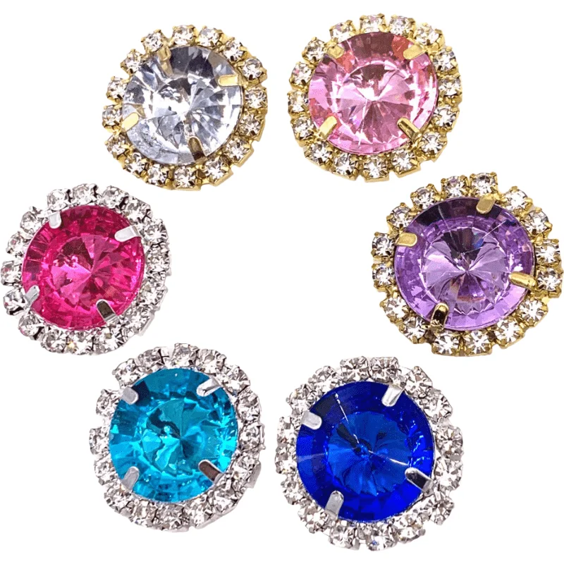 24mm Rhinestone Flatback Button Decorative with Crystal DIY Sewing Clothing Craft Supplies Costura Manualidades Accessories 5pcs
24mm Rhinestone Flatback Button Decorative with Crystal DIY Sewing Clothing Craft Supplies Costura Manualidades Accessories 5pcs