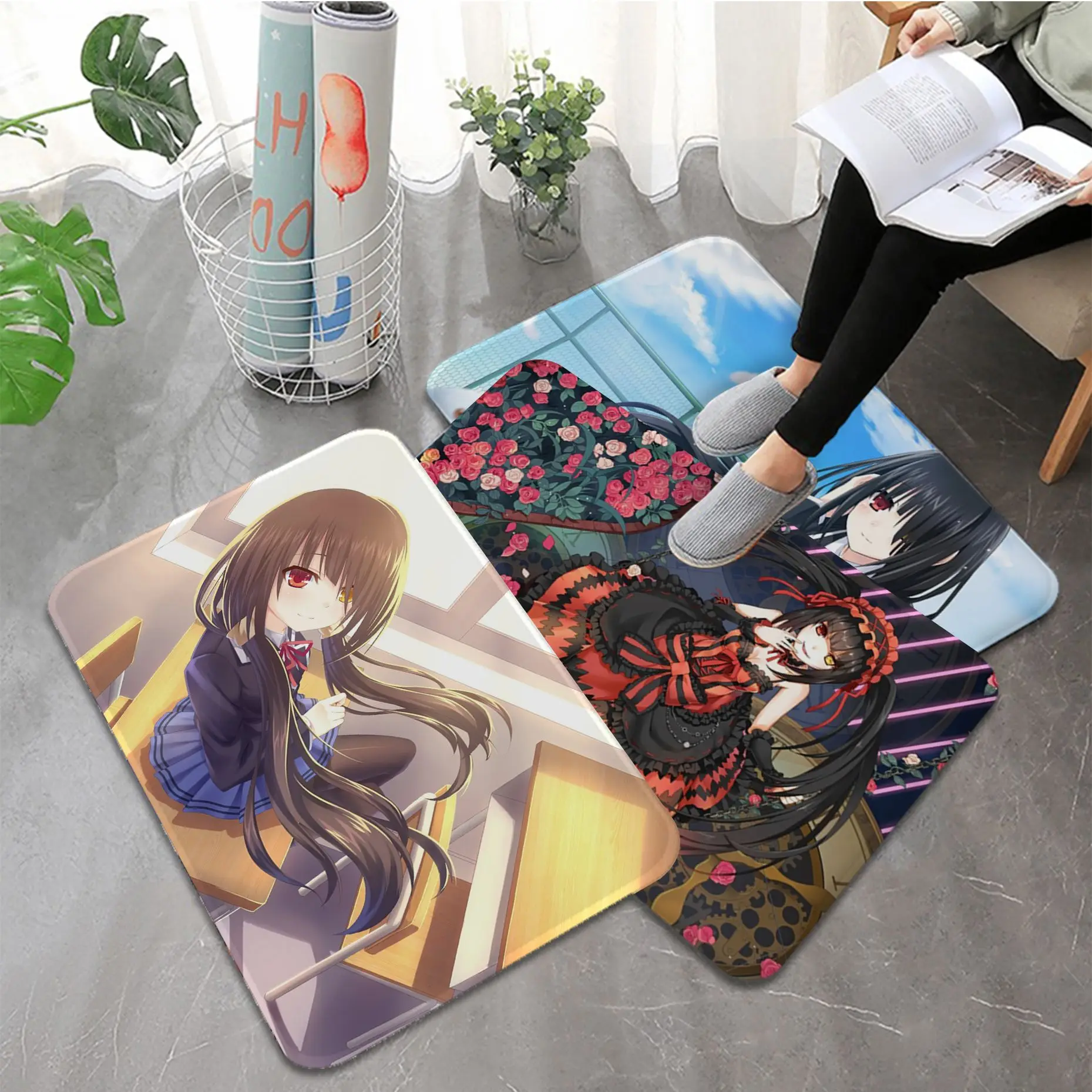 DATE A LIVE Tokisaki Kurumi Anime Flannel Floor Mat Bathroom Decor Carpet Non-Slip For Living Room Kitchen welcome Doormat
DATE A LIVE Tokisaki Kurumi Anime Flannel Floor Mat Bathroom Decor Carpet Non-Slip For Living Room Kitchen welcome Doormat