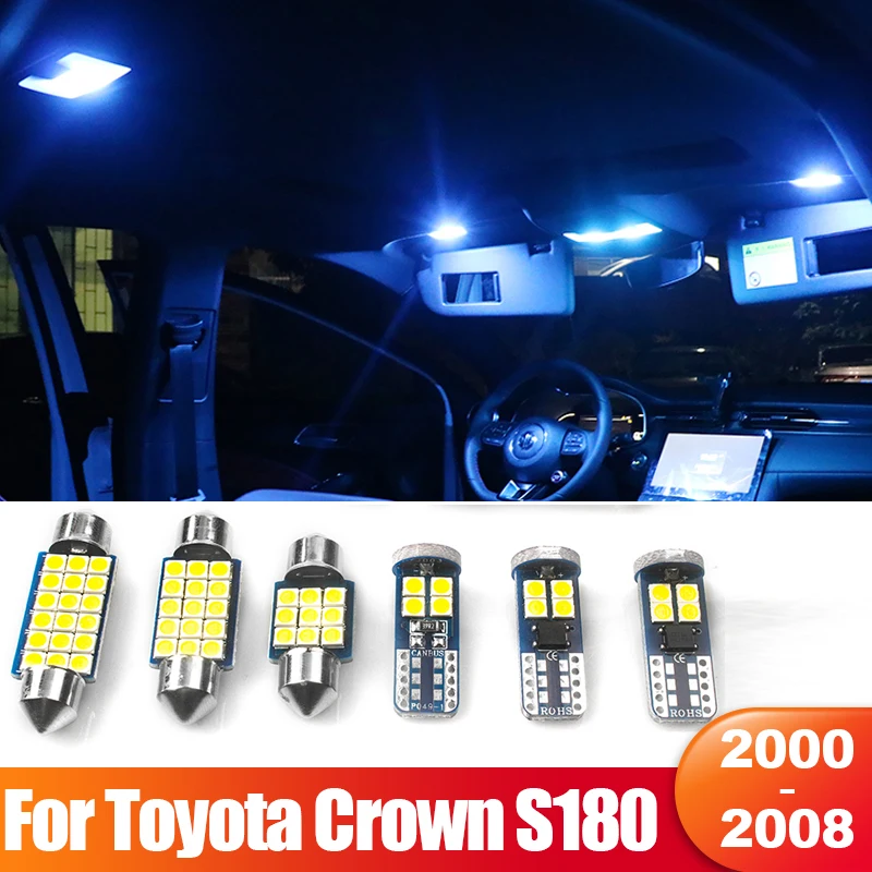 For Toyota Crown S180 2000 2001 2002 2003 2004 2005 2006 2007 2008 6pcs 12v Canbus Car LED Reading Lamps Trunk Light Accessories
For Toyota Crown S180 2000 2001 2002 2003 2004 2005 2006 2007 2008 6pcs 12v Canbus Car LED Reading Lamps Trunk Light Accessories