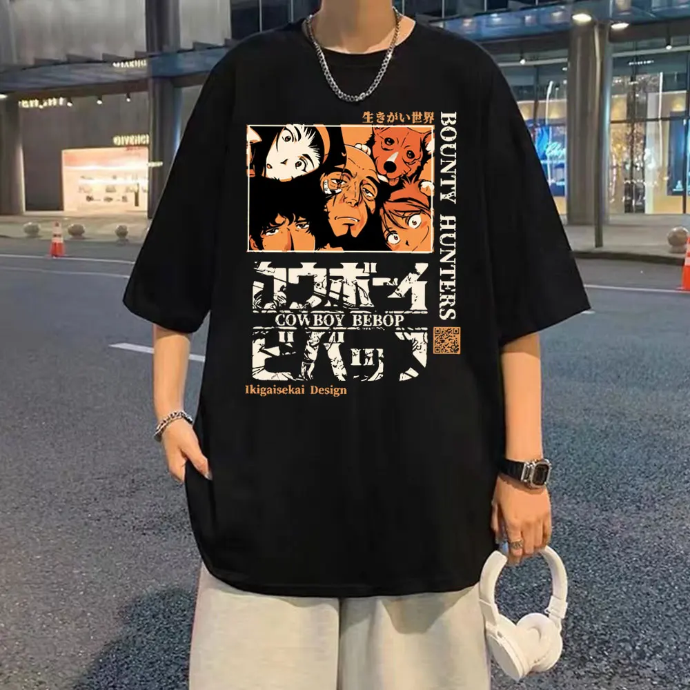 Anime Cowboy Bebop Space Spike Spiegel Jet Faye Tshirt Men Women Harajuku Merch Y2k Cotton T-shirts Male Oversized Streetwear
Anime Cowboy Bebop Space Spike Spiegel Jet Faye Tshirt Men Women Harajuku Merch Y2k Cotton T-shirts Male Oversized Streetwear