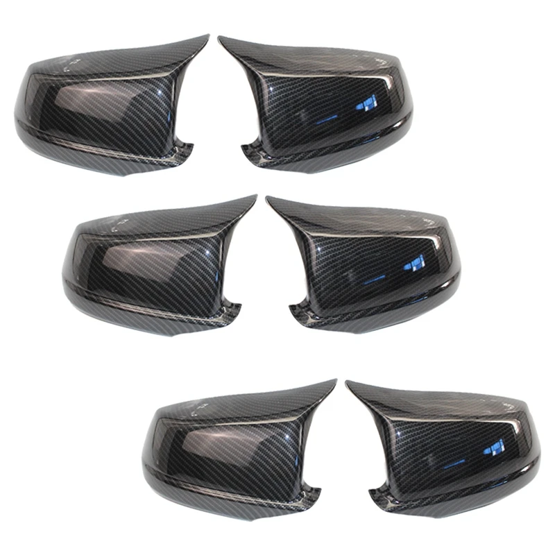 

3Pairs Carbon Fiber Mirror Covers Fit For Bmw 5 Series F10/F11/F18 Pre-Lci 11-13 Mirror Caps Replacement Mirror Caps