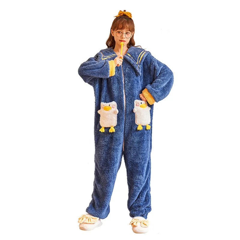Pajamas women autumn and winter thick coral fleece cute hooded suit nightgown trousers loose home service flannel
Pajamas women autumn and winter thick coral fleece cute hooded suit nightgown trousers loose home service flannel