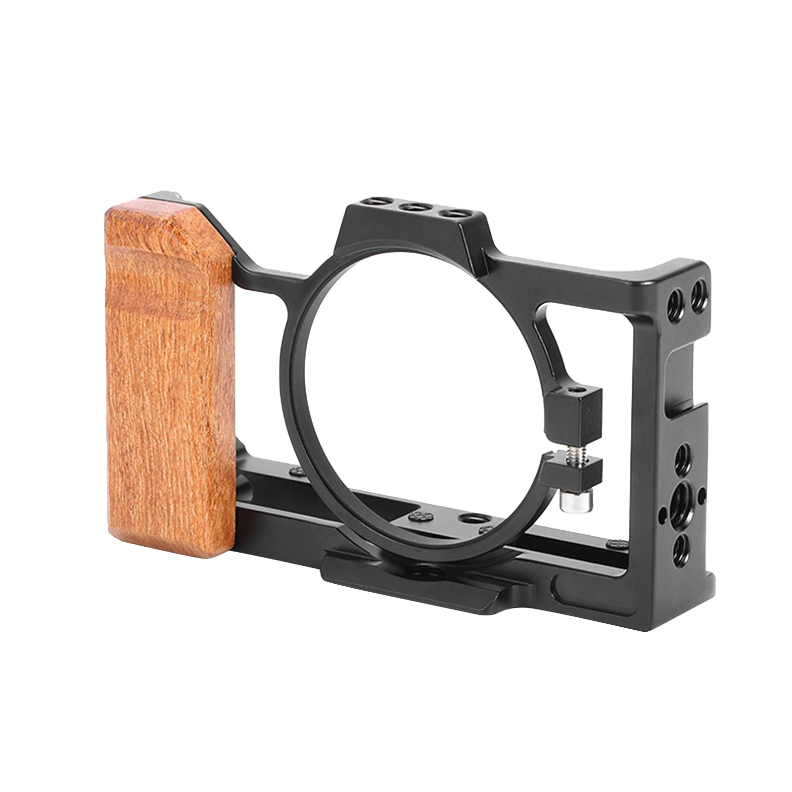 

С деревянной защитной рамкой, многоуровневый чехол для камеры с возможностью зарядки и отвода тепла, профессиональный, подходит для Sony ZV 1
