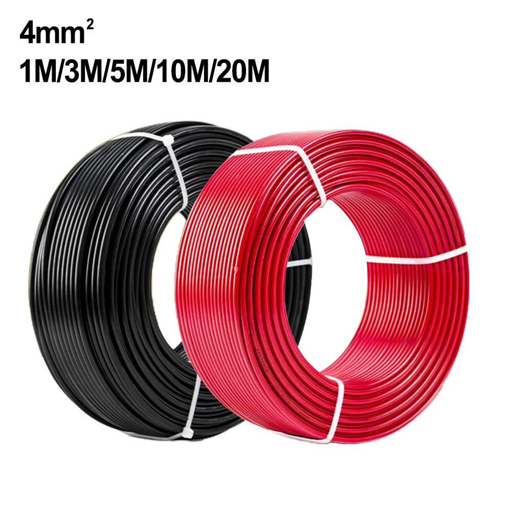 4m㎡ Solar Special Photovoltaic Cable Wire Solar Panel Extension Cable Wire PV Connector 12 AWG 5/10/20M Single-core Cables Red
4m㎡ Solar Special Photovoltaic Cable Wire Solar Panel Extension Cable Wire PV Connector 12 AWG 5/10/20M Single-core Cables Red