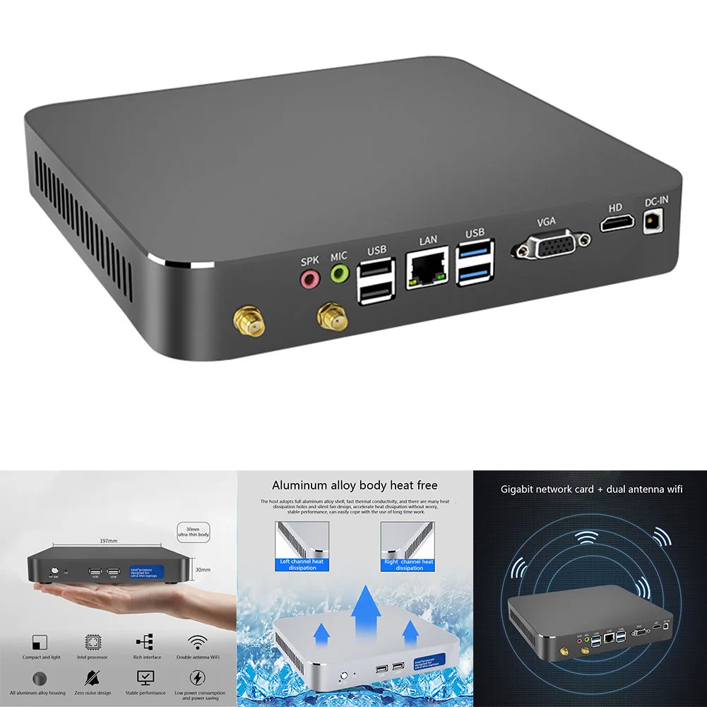 Portable Mini Host Computer Mini Game Desktop Small Host Office I7 I5 Processor Dual-antenna Dual-frequency WIFI RAM 8G+SSD 128G
Portable Mini Host Computer Mini Game Desktop Small Host Office I7 I5 Processor Dual-antenna Dual-frequency WIFI RAM 8G+SSD 128G