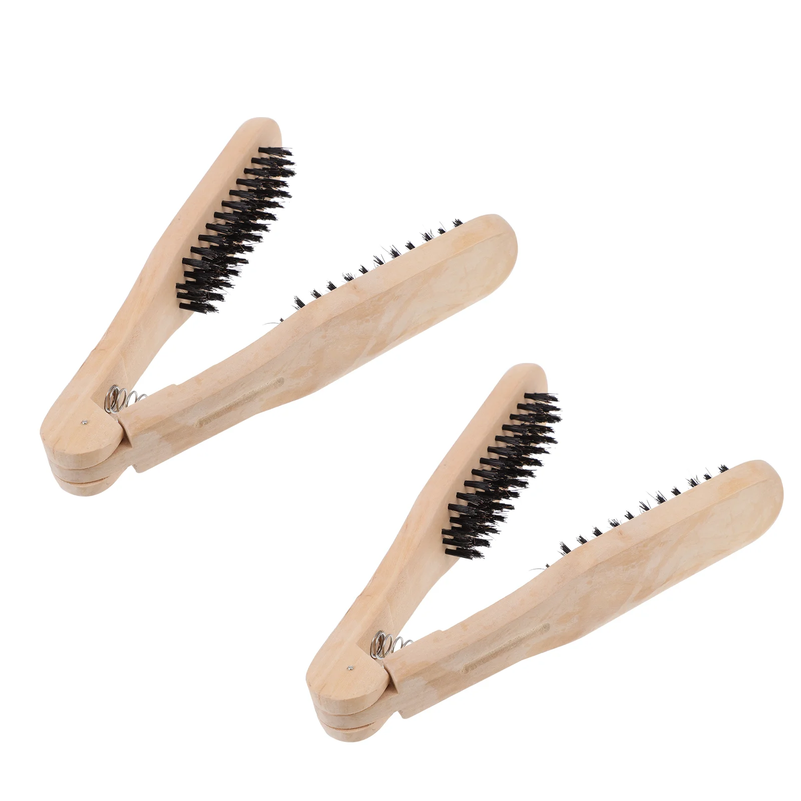 

2 Pcs Straightening Splint Comb Hair Teasing Hairdressing Tool Wooden Haircut Hairstyle Women Hairstyling V-shaped