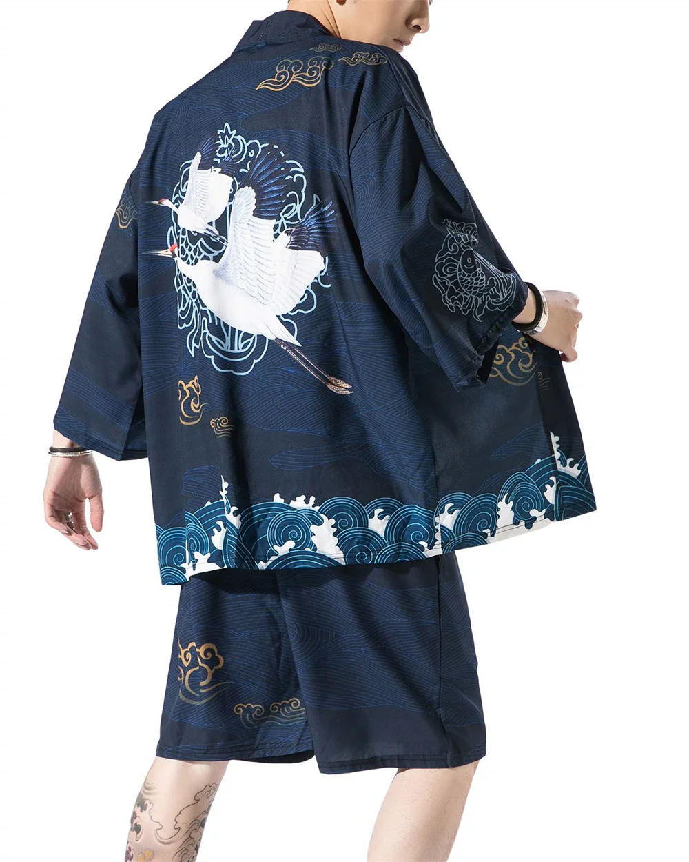 Crane Print Japanese Style Vintage Kimono Haori Pants Set Men Traditional Harajuku Streetwear Samurai Cardigan Costume Yukata
Crane Print Japanese Style Vintage Kimono Haori Pants Set Men Traditional Harajuku Streetwear Samurai Cardigan Costume Yukata