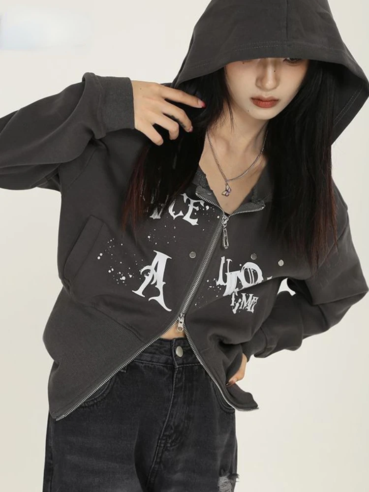 Свитшоты на молнии, пальто, весна-осень, женские облегающие толстовки с буквенным принтом, туника с длинным рукавом, универсальные укорочен... 
Свитшоты на молнии, пальто, весна-осень, женские облегающие толстовки с буквенным принтом, туника с длинным рукавом, универсальные укорочен...